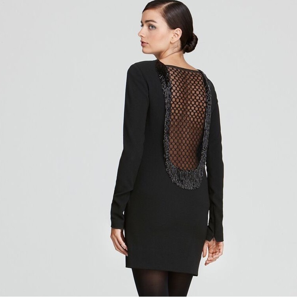 Diane Von Furstenberg Margherita black beaded dress